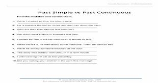 Past Simple Vs Past Continuous Error Correction Continuity Correction Grammar Resources