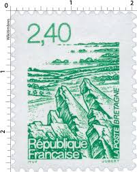 La poste, parcours du timbre vert. Timbre Bretagne Wikitimbres