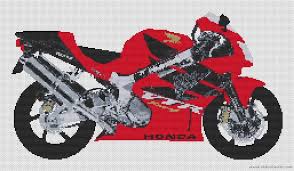 This pattern is a 1 color cross stitch pattern and very suitable for a beginner. Honda Vtr 1000sp Motorcycle Cross Stitch Size Of Finished Design Is 237 W X 130 H In Stitches 16 9 X 9 3 4 Cross Stitch Free Cross Stitch Designs Stitch
