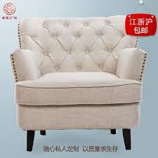 美式布艺复古单人沙发欧式皮艺卧室休闲酒店会所咖啡厅老虎沙发椅 淘宝网 furniture home decor decor