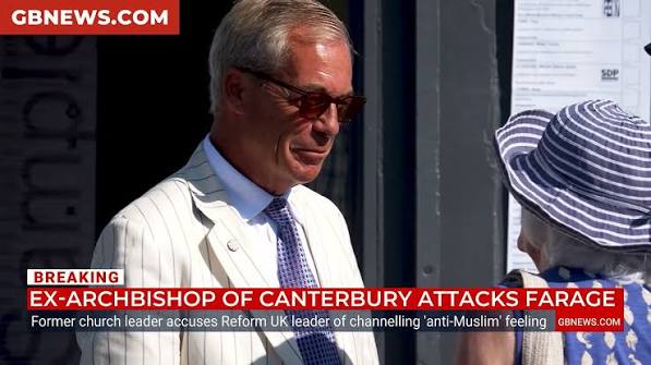 BREAKING: Ex-Archbishop of Canterbury ACCUSES Nigel Farage of channelling  'anti-Muslim sentiment' Beat the system with TallyMoney. Gold you can  spend. To get 50% off your activation fee, use code GBN50 on the