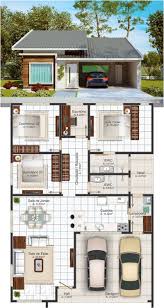 Medium Size 3 Bedroom One Story House In 2020 One Storey House House Construction Plan My House Plans
