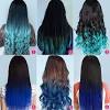 People with blue hair tips. 3