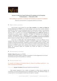 Pdf Objectifs Et Questionnements De La Journee D Etudes Du Conseil National D Evaluation De La Formation Professionnelle