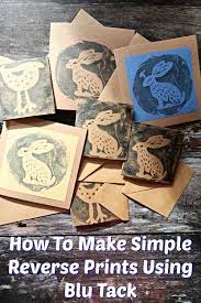 Each layer must dry before moving on to the next color and can be flash dried to save time. How To Make Simple Reverse Prints Using Blu Tack Craft Invaders