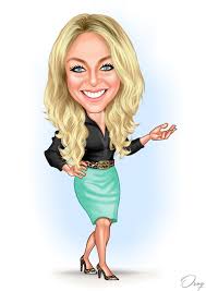 Blonde Caricature Portrait Caricature Portrait Digital Portrait Art