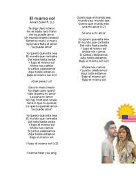 Company) mutter&vater… bajo el mismo sol by álvaro soler. El Mismo Sol Worksheets Teaching Resources Teachers Pay Teachers