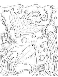 Stingray Coloring Pages Stingray Is A Fish That Has A Hard Boneless Body It Consists Of Cartilage In 2020 Mermaid Coloring Pages Coloring Pages Ocean Coloring Pages