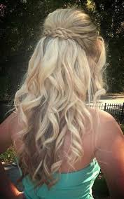 For example, you can create your long hair into a formal or casual updo. Long Curly Hairstyles 2014 Waterfall Braid With Curls For Prom Peinadosdefiesta Hair Styles Long Hair Styles Curly Hair Styles