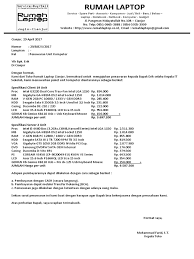 3 contoh surat penawaran barang elektronik laptop, printer, komputer dll. Contoh Surat Penawaran Barang Komputer Lab