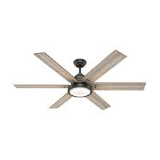 60 Warrant 6 Blade Led Standard Ceiling Fan With Wall Control And Light Kit Included In 2020 Ceiling Fan With Light Bronze Ceiling Fan Fan Light