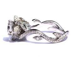 A Beautiful Engagement Ring Inspired By Beauty And The Beast Disney Film One Of The Gre Rose Engagement Ring Flower Engagement Ring Diamond Engagement Ring Set