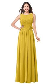 Yellow Bridesmaid Dresses Lemon Curry color Jewel Sparkly & Yellow Gowns