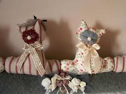 Chats Boudin De Porte Retro Romantique Shabby Chic Les Chat Rleston Accessoires De Maison Par Troglodyte M Boudin De Porte Creations Artisanales Creations