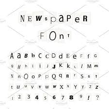 Black Newspaper Letters Font Newspaper Letters Lettering Fonts Letter Collage