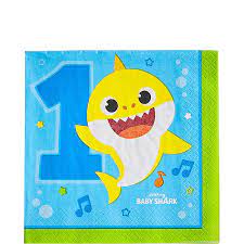 Baby Shark 1st Birthday Lunch Napkins 16ct Party City