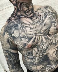 Black And Grey Tattoo Ideas For Men Black And Grey Work By Artist Antoniomackotodisco Inksav Theinkedlife Art Motive Worldofencils Torso Tattoos Chest Tattoo Men Body Suit Tattoo