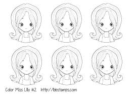 Little Blue Button Stamps Free Templates For Copic Coloring Copic Desenhos Figuras