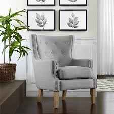 Better Homes Gardens Hardy Tufted Accent Chair Gray Walmart Com Tufted Accent Chair Accent Chairs Arm Chairs Living Room