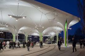 Tram And Bus Station In Munich Bus Station Public Transport Architecture Architecture