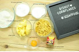 Resepi Biskut Cornflakes Rangup Sukatan Cawan Mudah Sedap Resep Di 2020 Resep Telur Gula