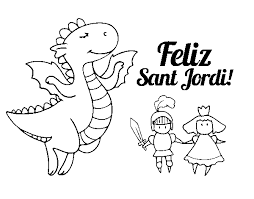 Sant Jordi Para Colorear