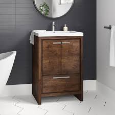 Selina Free Standing Modern 24 Single Bathroom Vanity Set Reviews Allmodern In 2020 Single Bathroom Vanity Contemporary Bathroom Vanity Bathroom Vanity