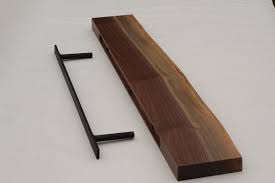 Black Walnut Live Edge Floating Shelf Item 70 Complete With Mounting Bracket Hardware And Instructions For In Shelves Floating Shelves Walnut Floating Shelves