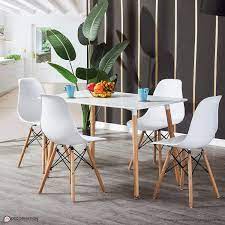 Round, square and rectangle dining table sizes. Albie Scandinavian Rectangular 4 Seater Dining Table Set Decornation