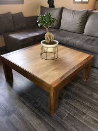 table basse style industriel chene massif acier rouille coffee table table home decor