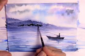 Skillshare offers thousands of online classes for this abstract watercolor landscape scene showcases colorful pines reflecting in a lake at dusk. Watercolor Lake At Paintingvalley Com Explore Collection Of Watercolor Lake