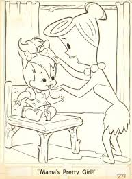 Download this adorable dog printable to delight your child. Flintstones Coloring Book Page 78 Pebbles Wilma In Steven Ng S Hanna Barbera The Flintstones And The Jetsons Comic Art Gallery Room