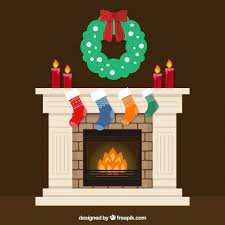 Free for commercial use no attribution required high quality images. Free Vector Christmas Fireplace
