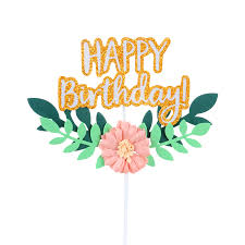 Check spelling or type a new query. Flower Green Leaf Print Happy Birthday Cake Topper Cupcake For Birthday Party Cake Decoration Wedding Anniversary Baking Supply Cake Decorating Supplies Aliexpress