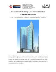 Buy / rent singapore property, commercial, residential property, singapore apartment rental, condo rental, house rental. Fcl Frasers Hospitality Brings Gold Standard Serviced Residence