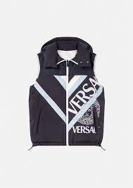 So many great deals on puffy vest men in one place shop now Versace Logo Puffer Vest For Men Online Store Eu