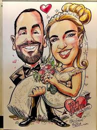 Caricatures for weddings and parties your guests will love it! Message your  date year and venue name for more information