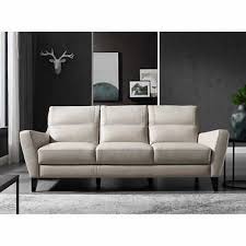 Natuzzi Marino Cream Top Grain Leather Sofa Top Grain Leather Sofa Sofa Top Grain Leather
