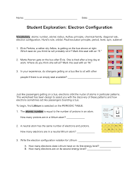 And it would be a long time before she got. Student Exploration Electron Configuration