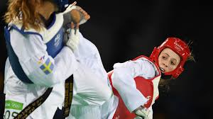 She is the 2012 and 2016 olympic gold medallist in the women's 57 kg category, and the 2019 world champion, 2016, 2018 and 2021 european champion and 2015 european games champion at the same weight. Olympia 2016 In Rio Taekwondo Jade Jones Uber Eva Calvo Gomez Zu Gold Eurosport