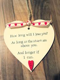 Valentines Wooden Heart How Long Will I Love You Lyrics Made Designed By Evie S Attic 3 Love Yourself Lyrics My Love Sing Me To Sleep