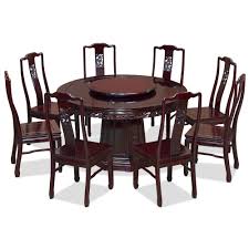 Dark Cherry Rosewood Dragon Round Dining Set With 8 Chairs Round Dining Set Round Dining Table Sets Rosewood Dining Chairs