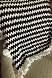 Black And White Striped Crochet Blanket Black And White Blanket Crochet Baby Blanket Granny Stripe Etsy Striped Crochet Blanket Baby Blanket Crochet Crochet Blanket Granny Stripe