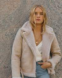 Faux Shearling Moto Jacket Fall Trends Fall Outfits Ad Abercrombie And Fitch Outfit Moto Jacket Outfit Women S Coats Jackets