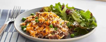 Cheesy Ground Beef And Rice Casserole Hidden Valley Ranch Recipe Rice Casserole Recipes Ground Beef Beef And Rice
