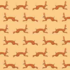 Running Rabbits Pattern Celia Krampien Background Design Pattern Like Animals