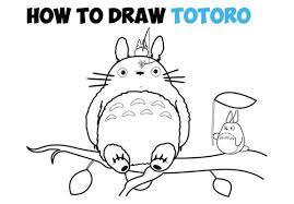 Totoro Characters Archives How To Draw Step By Step Drawing Tutorials Drawing Tutorial Happy Drawing Totoro