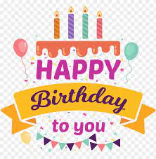 Happy birthday text png for editing use. Happy Birthday Sticker Design Png Image With Transparent Background Toppng