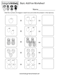 This Is An Image Addition Worksheet For Preschoolers Or Kindergarteners Kids C Easy Math Worksheets Kindergarten Addition Worksheets Basic Addition Worksheets