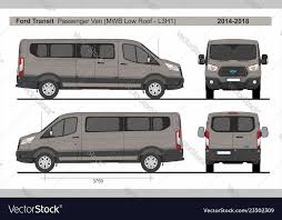 Ford Transit Passenger Van Medium Wheel Base Low Roof Swing Right Door L3h1 2014 2018 Detailed Template For Design And P Ford Transit Cool Car Drawings Van